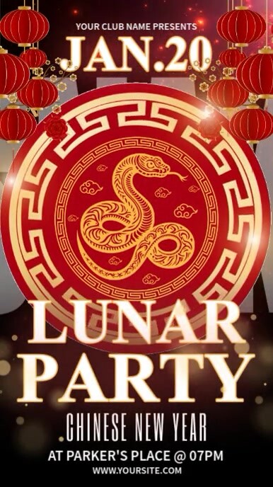 Lunar Party Indaba yaku-Instagram template