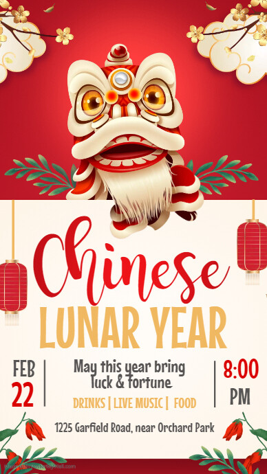 Copy of lunar year of rabbit | PosterMyWall