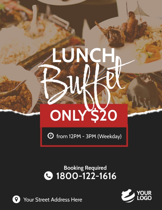 Buffets Advertisement Lunch Buffet Promotion Flyer Ad Template | PosterMyWall