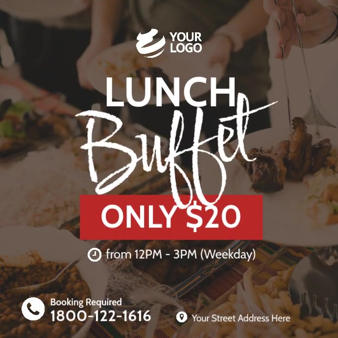 Buffets Advertisement Copy of Lunch Buffet Promotion Instagram ad | PosterMyWall
