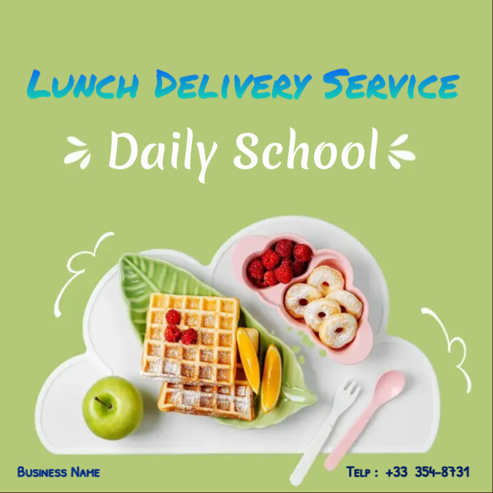 Lunch Delivery for school Template PosterMyWall