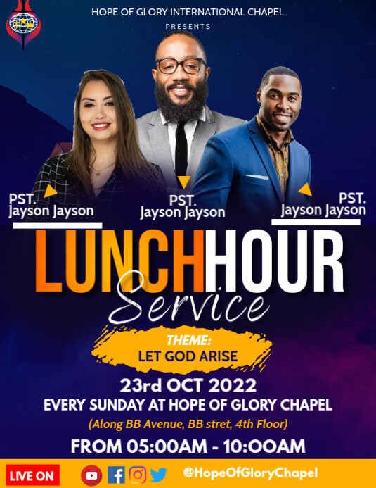 Copy of Lunch hour | PosterMyWall