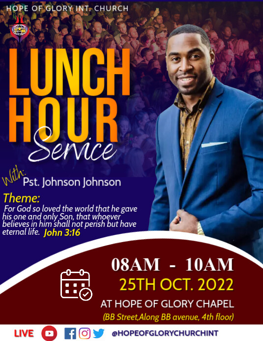 Copy of Lunch hour | PosterMyWall