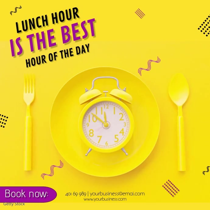 Copy of Lunch Hour is the best hour of the day | PosterMyWall