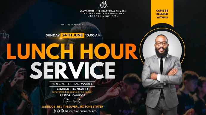 Lunch hour service Template | PosterMyWall