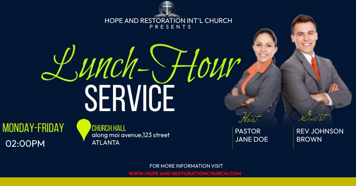 lunch hour service Facebook 共享图片 template