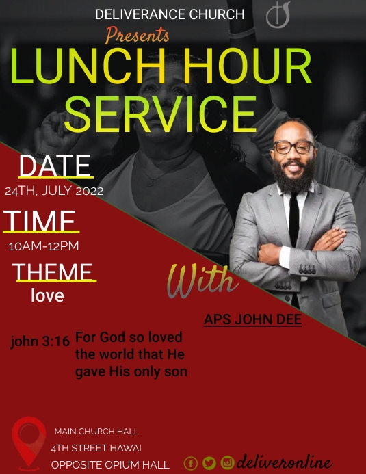 Copy of lunch hour service | PosterMyWall