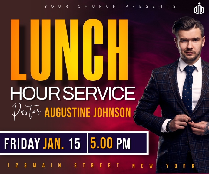 Lunch Hour Service Template | PosterMyWall