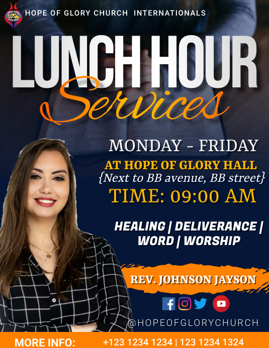 Lunch hour service Template | PosterMyWall