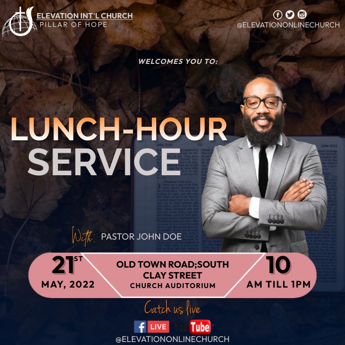 Lunch hour service Template | PosterMyWall