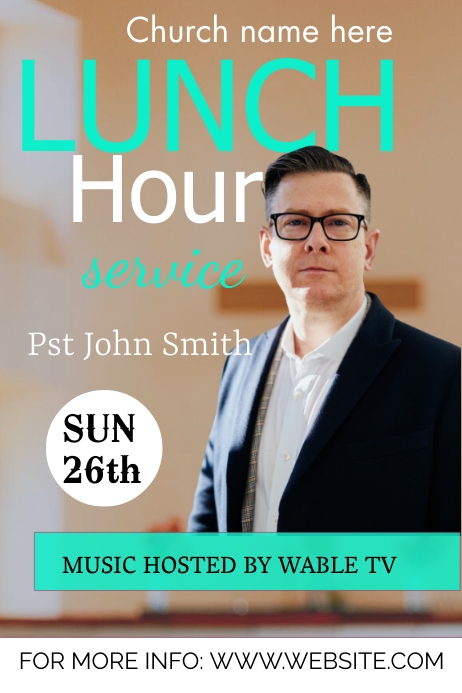 Lunch Hour Service Poster template