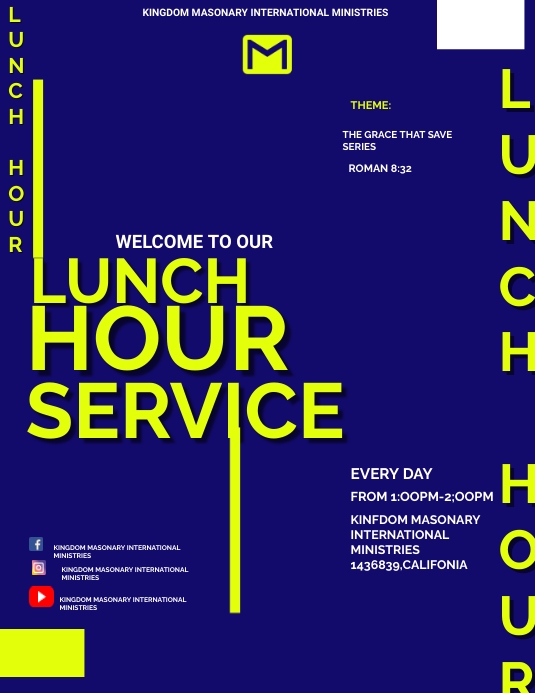 Copy of LUNCH HOUR SERVICE TEMPLATE | PosterMyWall