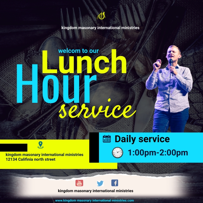 LUNCH HOUR SERVICE TEMPLATE | PosterMyWall