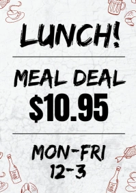 Lunch meal A3 template
