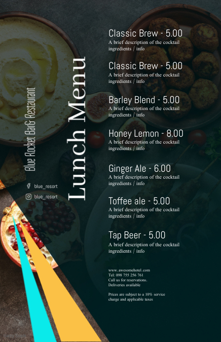 Lunch Order Menu Lunch Menu Template | PosterMyWall