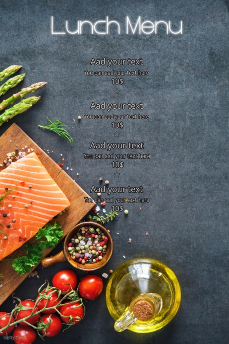 Lunch Menu Template | PosterMyWall