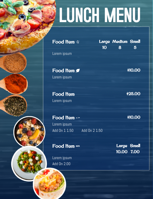 Lunch Menu Template PosterMyWall lunch-menu-template-postermywall