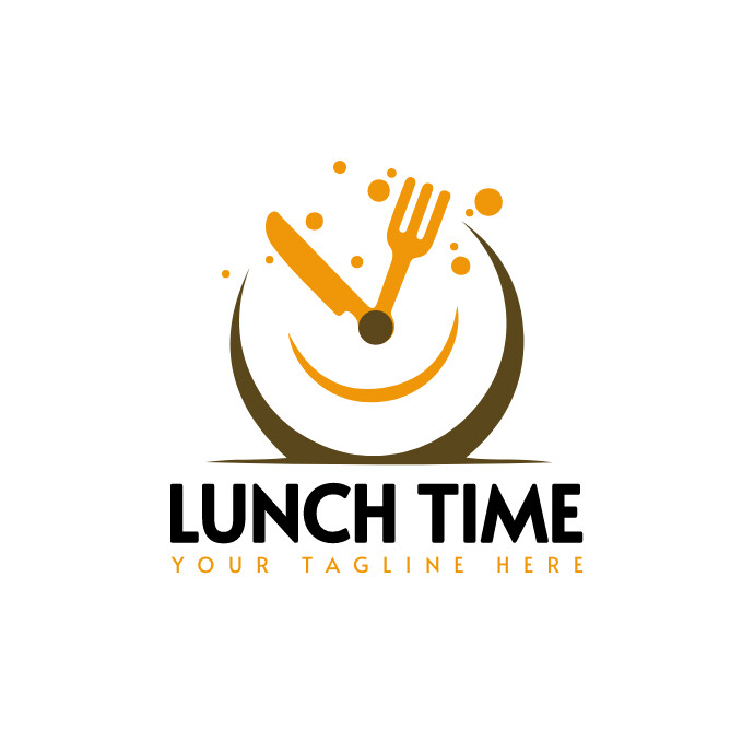 Lunch Time Logo food cafe restaurant branding Template PosterMyWall lunch-time-logo-food-cafe-restaurant-branding-template-postermywall