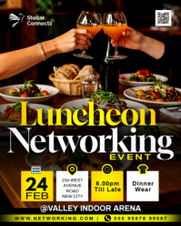Luncheon and Networking corporate Event invitation social media promotion poster flyer template Inst Instagram Portrait