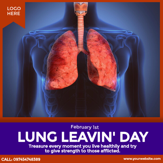 Lung Leavin’ Day Instagram Post template