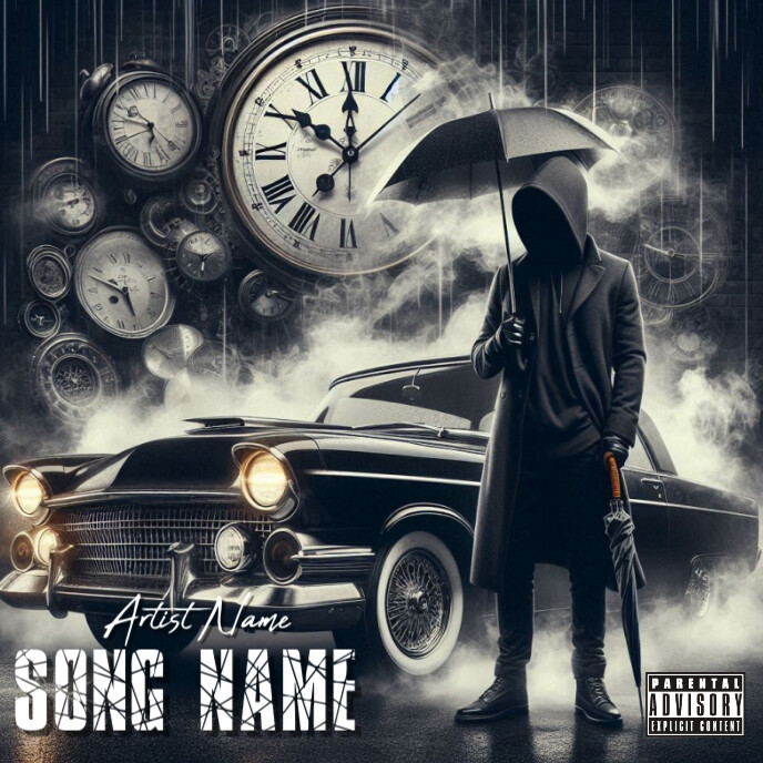 Lurcury Car rap song man mixtape cover Template | PosterMyWall