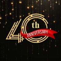 Luxurious Anniversary 40 Instagram Post template