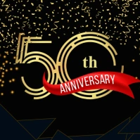 Luxurious Anniversary 50 Instagram na Post template