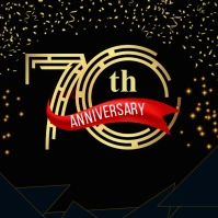 Luxurious Anniversary 70 Message Instagram template