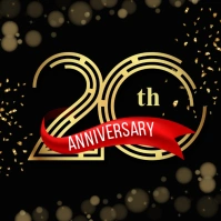 Luxurious Numbers Anniversary 20 Instagram na Post template