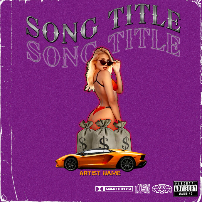 Luxury, Money, Women Album cover art template