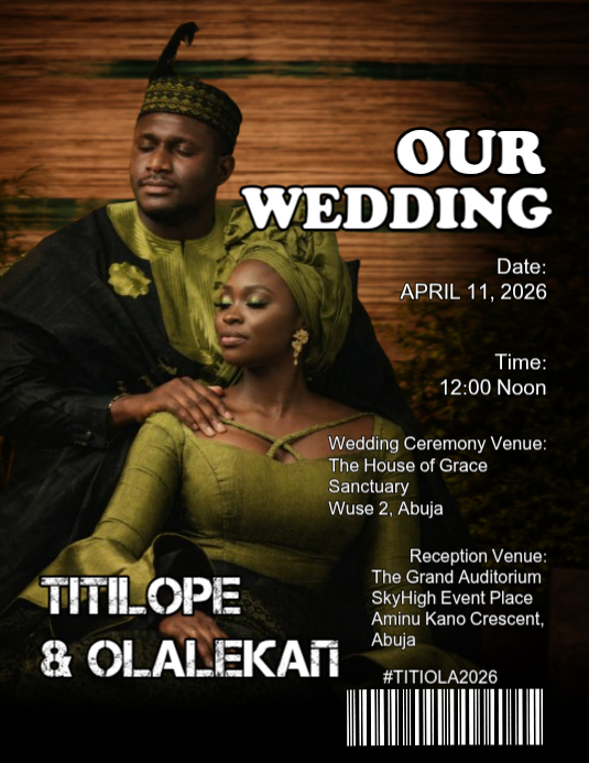Luxury African Wedding Invitation Template | PosterMyWall