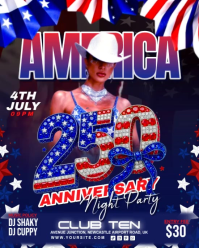 Luxury America 250 Anniversary 4th of July Night Party Instagram Portrait Video template