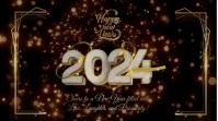 Luxury animated goldennew year 24 twiter Iphosti le-Twitter template