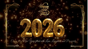 Luxury animated goldennew year 2026 Twitter (X) template