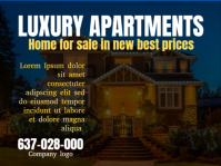 Luxury apartments home for new Yard Sign template