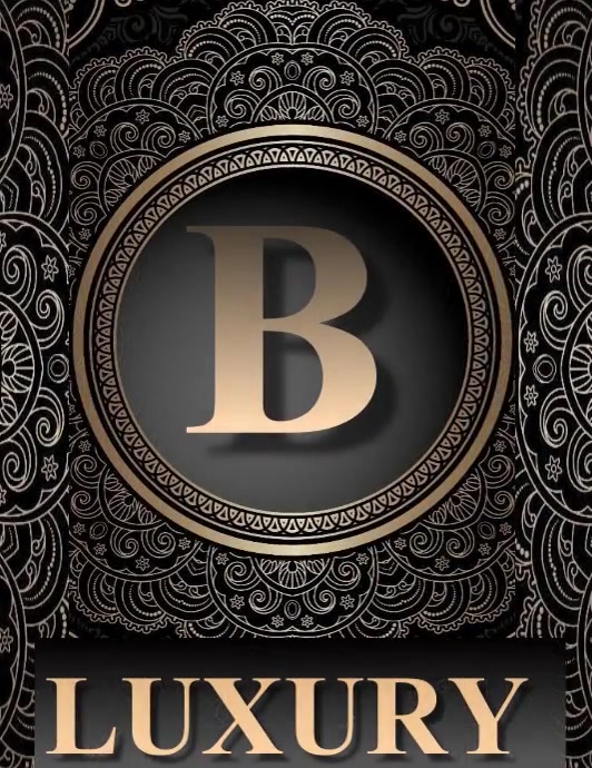 Luxury Background gold and black Pamflet (Letter AS) template