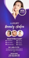 Luxury Beauty Salon Ads Roll Up Banner 3' × 6' template