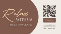 Brown Beauty Spa Carte de visite Template - Page 2