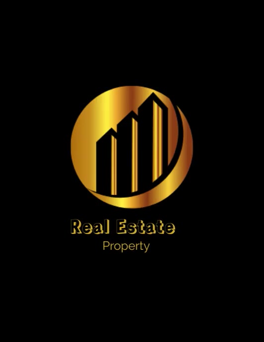 Luxury Black and Gold Real Estate Template | PosterMyWall