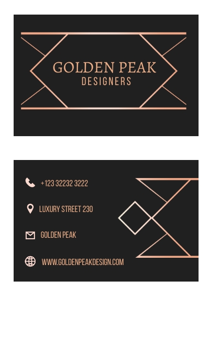 Luxury Calling Card Tabloid template