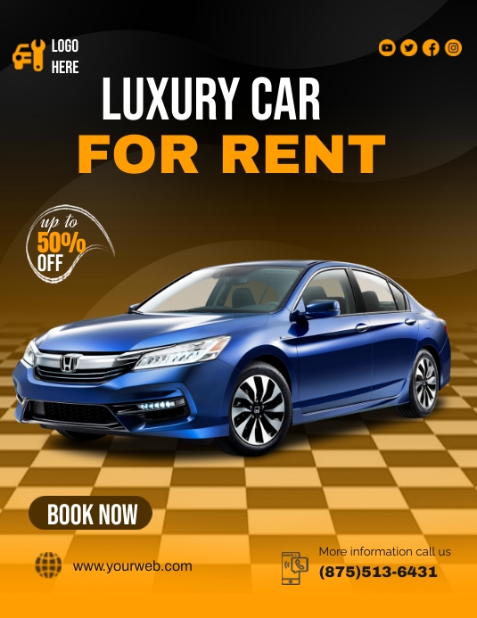 Luxury Car For Rent Banner Template PosterMyWall