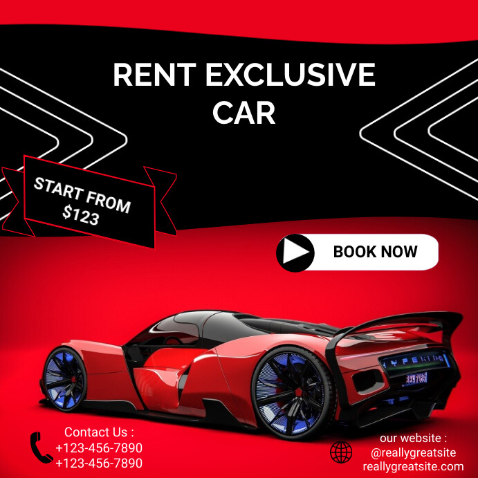 Luxury Car For Rent Template | PosterMyWall