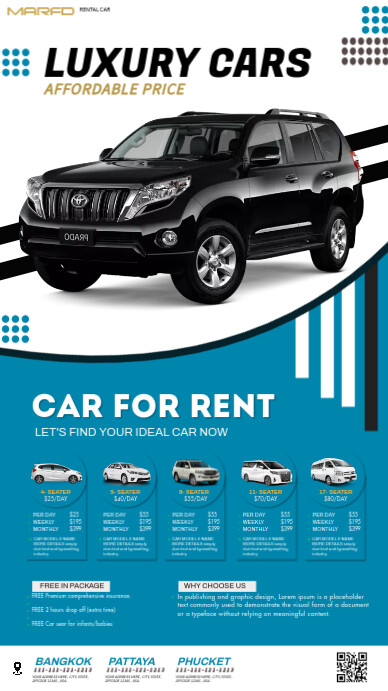 Car For Rent Label Luxury car for rent flyers template | PosterMyWall