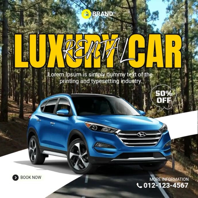 Luxury Car Rent Instagram Video template