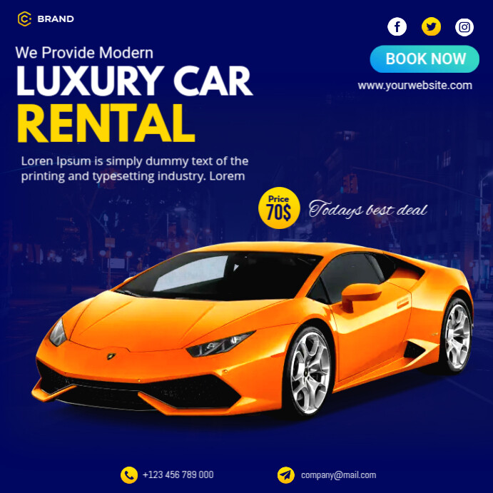 Luxury Car Rental Template PosterMyWall