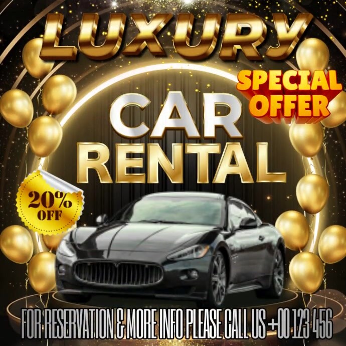 Luxury Car Rental Template | PosterMyWall