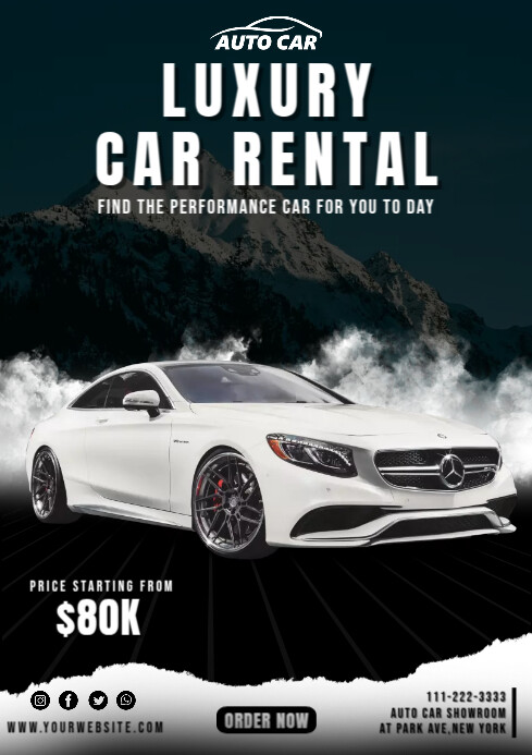 Luxury Car Rental Template | PosterMyWall