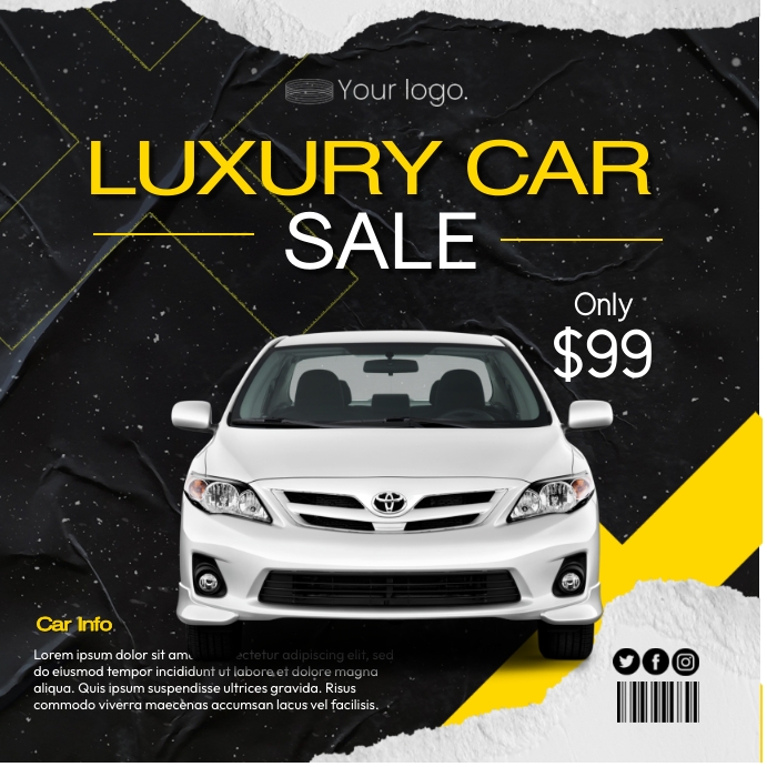Luxury Car Sale Instagram Post template