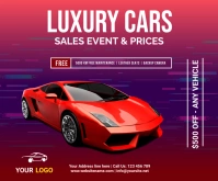 Luxury Cars Sale template Rectángulo Mediano