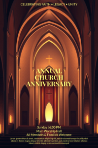 Czarny Church Anniversary Celebration Poster Template